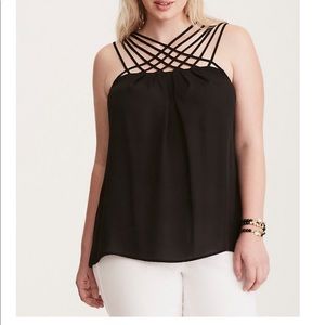Torrid black strappy top